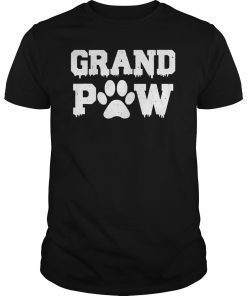 Mens Funny Dog Shirt Grand Paw Doggy Puppy Lover Grandpa Vintage T-Shirt