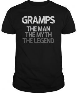 Mens Gramps Shirt Gift The Man The Myth The Legend T-Shirt