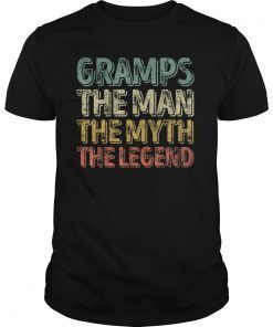 Mens Gramps The Man The Myth The Legend Father's Day T-Shirt