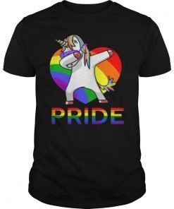 Mens LGBT Pride Gay Lesbian Funny Rainbow Dabbing Shirt