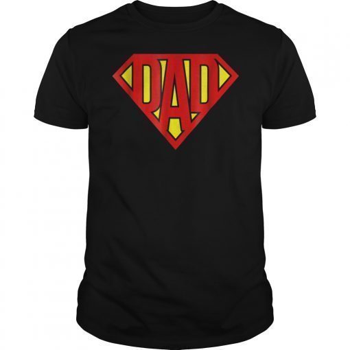 Mens Super Dad Shirt Superhero Dad Father's Day T Shirt