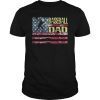 Mens Vintage USA American Flag Proud Baseball Dad Player shirt T-Shirt