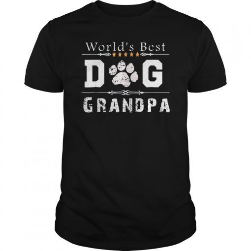 Mens World's Best Dog Grandpa T-Shirt