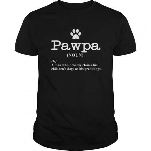 Mens funny dog grandpa t-shirt Pawpa defintion tshirt