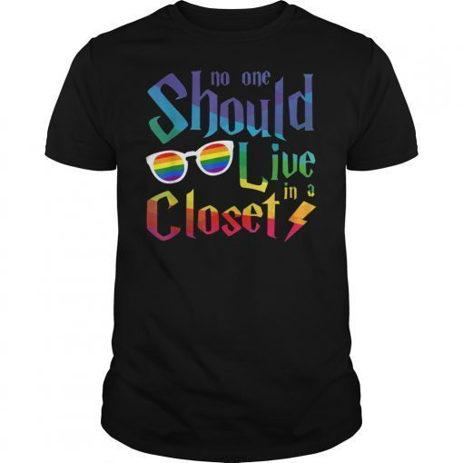 No one Should Live In a Closet LGBT gay Pride T-Shirt