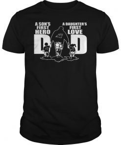 Panthers Dad A sons first hero a daughter first love T-Shirt Design