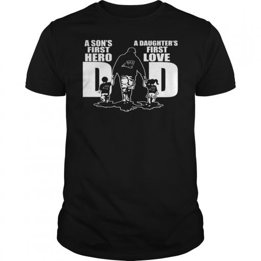 Panthers Dad A sons first hero a daughter first love T-Shirt Design