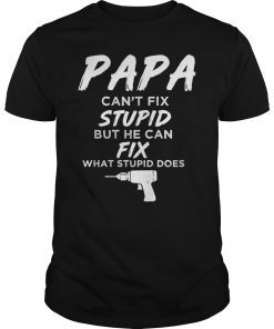 Papa Can't Fix What Stupid Does Funny T-Shirt