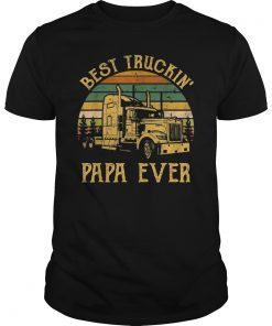 Papa Truck Driver Gifts T-Shirt Trucker Pride Tee