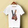 Patriotic Peace Sign Vintage American Flag T Shirt Victory Peace Hand Victory Sign Shirt Distressed Retro Style Trendy Shirt Peace Symbolc