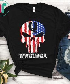 Q anon Skull WWG1WGA Political Conspiracy T-Shirt