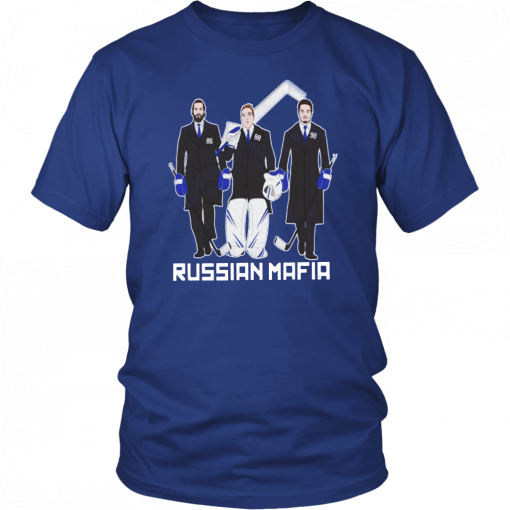 RUSSIAN MAFIA SHIRT NIKITA KUCHEROV - ANDREI VASILEVSKIY - MIKHAIL SERGACHEV - TAMPA BAY LIGHTNING