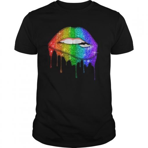 Rainbow Lips T Shirts Pride Gay Lesbian LGBT Shirt Gift