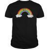 Rainbow Vintage Retro 80's Style Gay Pride Gift Tshirt