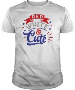 Red White And Cute Proud American Patriotic T-Shirt