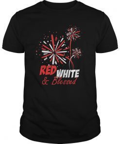 Red White Blessed tshirt 4th of July T-Shirt