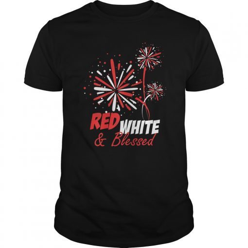 Red White Blessed tshirt 4th of July T-Shirts