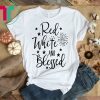 Red White and Blessed 4th of July 2019 T-Shirt