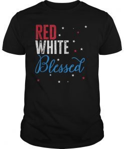 Red White and Blessed Gift Tee Shirt