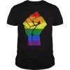 Resist Fist Gay Pride Flag Tee Shirts LGBT Pride Month Gifts