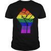 Resist Fist Rainbow Flag Gay Pride Gift T-Shirt