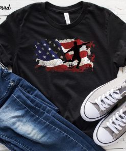 Soccer USA Flag T-Shirt, American Flag Soccer Shirt, Soccer Team Shirt, Gift for Soccer Player