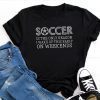 Soccer on the Weekeds USA Soccer Girls T-Shirt