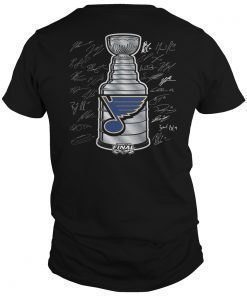 St. Louis Blues 2019 Stanley Cup Champions Goaltender Signature T-Shirt