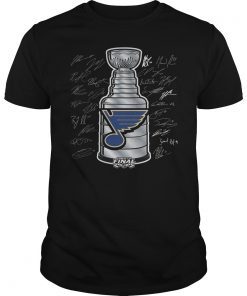 St. Louis Blues 2019 Stanley Cup Champions Signature T-Shirt