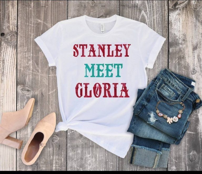 Womens Stanley Meet Gloria blues champion shirt stanley cup t shirts