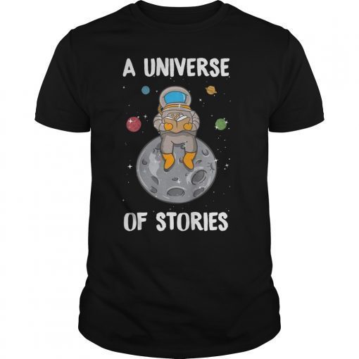 Summer Reading A Universe of Stories Librarian Prize Gift T-Shirt