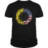 Sunflower American Flag Patriotic 4th Of July Tshirt