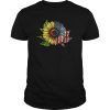 Sunflower Mix With American Flag Tshirt 4th Of July Tshirt