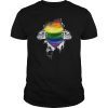 Superhero Ripping T Shirt LGBT Gay Pride Awareness Month