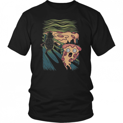 THE SCREAM PIZZA SHIRT FUNNY PIZZA - PINEAPPLE
