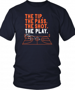 THE TIP - THE PASS - THE SHOT - THE PLAY SHIRT VIRGINIA CAVALIERS