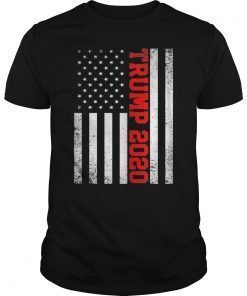 TRUMP 2020 American Flag T-Shirt Re elect 4th of July Men