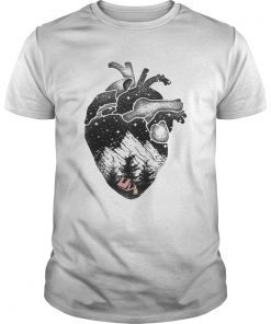 The landscapes inside the heart shirt