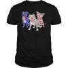 Three Pitbull American Flag shirt July 4th Shirt