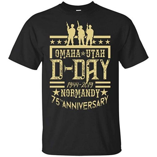 TrueKool D-Day 1944-2019 Omaha Utah Beach 75th Anniversary - Normandy Veteran Memorial Tee