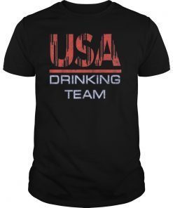 USA Drinking Team T-Shirt Funny 4th of July Gift Shirt T-Shirt