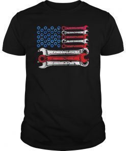 USA Red White Blue American Flag Mechanic US Mechanic Gift T-Shirts