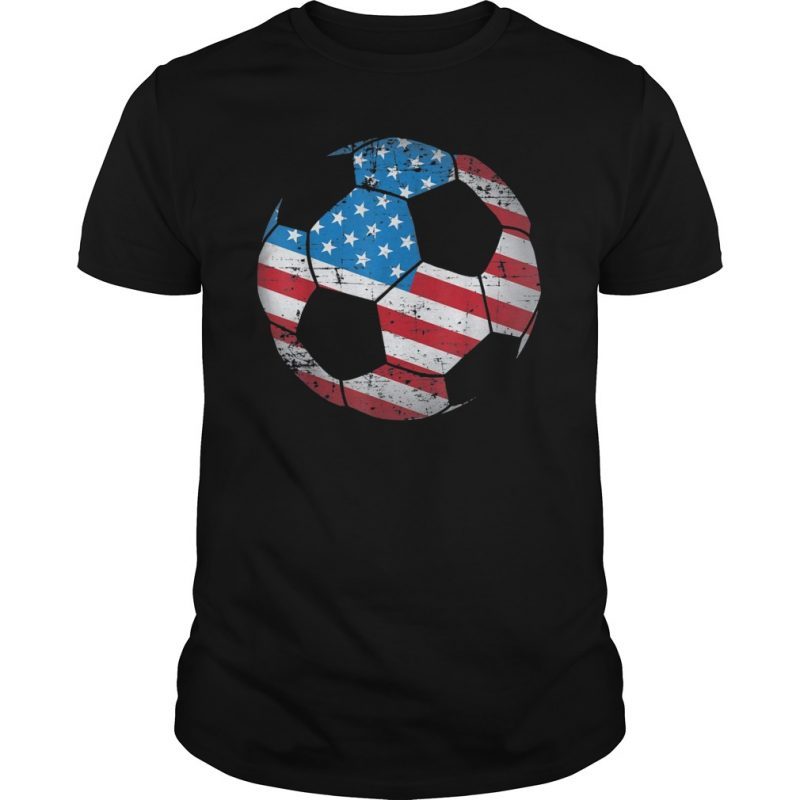 United States Soccer Ball Flag Jersey Shirt USA Football