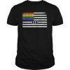 Vingate Rainbow Pride American Flag LGBT Flag Tee Shirt