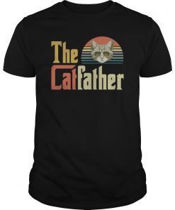Vintage The Catfather T-Shirt Funny Cat Dad T-shirt
