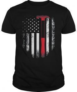 Vintage USA Red White Hammer American Flag T-Shirt Cool Gift