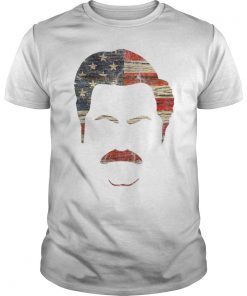 Vintage Wooden American Flag Silhouette Shirt