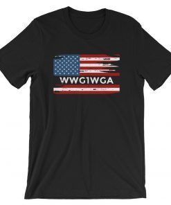 WWGOWGA T-Shrit, Where we go one we go all, Qanon Shirt, Q Anon Tee, Short-Sleeve, Unisex, Patriotic, USA, Funny Shirt