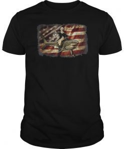 Washington riding Shark Tshirt Patriotic 4th of July Gifts