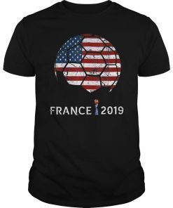 Women Soccer United States Team T-Shirt France 2019 World